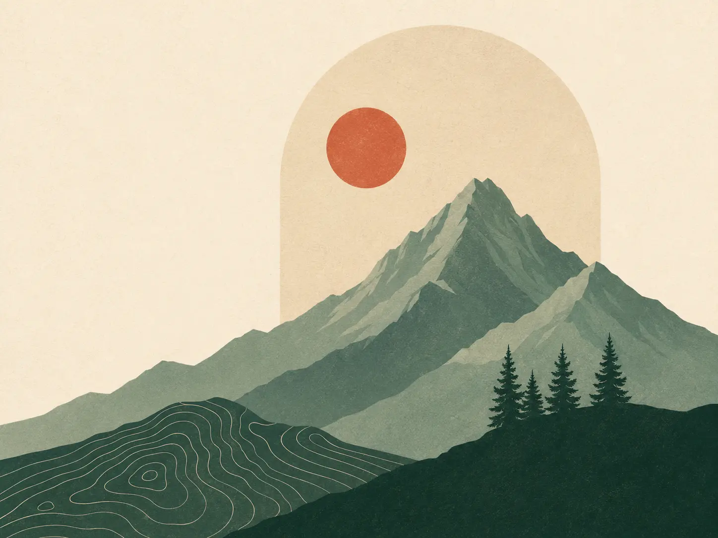 Paysage alpin abstrait aux couleurs de Site Web Suisse